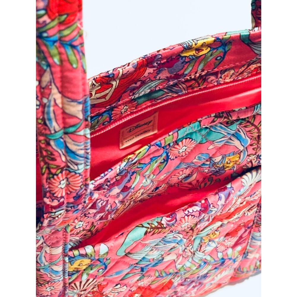 Vera Bradley Ariel’s Pink Lagoon Small Vera Tote Purse Bag Little Mermaid EXACT - Picture 6 of 16